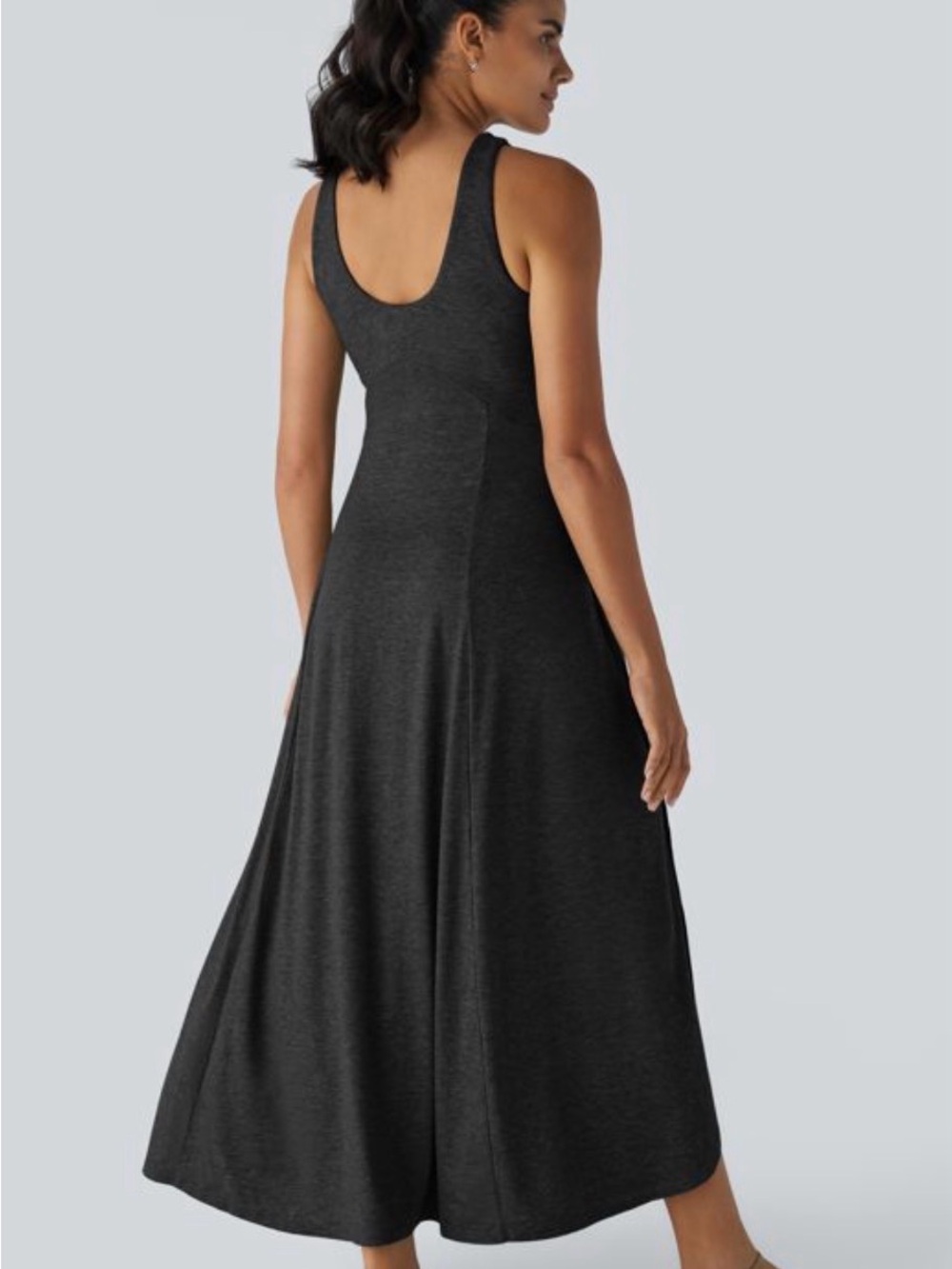 U Neck Flowy Maxi Casual Tank Dress size large - Picture 2 of 5